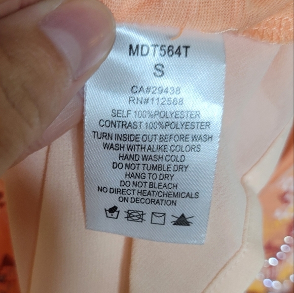 Miss Me Peach Embellished Mixed Fabric Tank Top - Picture 5 of 6